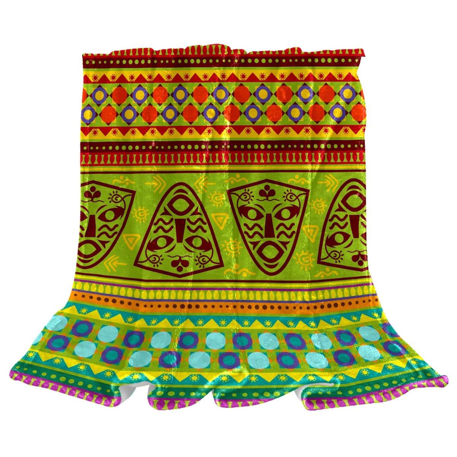 Couverture polaire Tribe Afrique pelucheuse et très légère