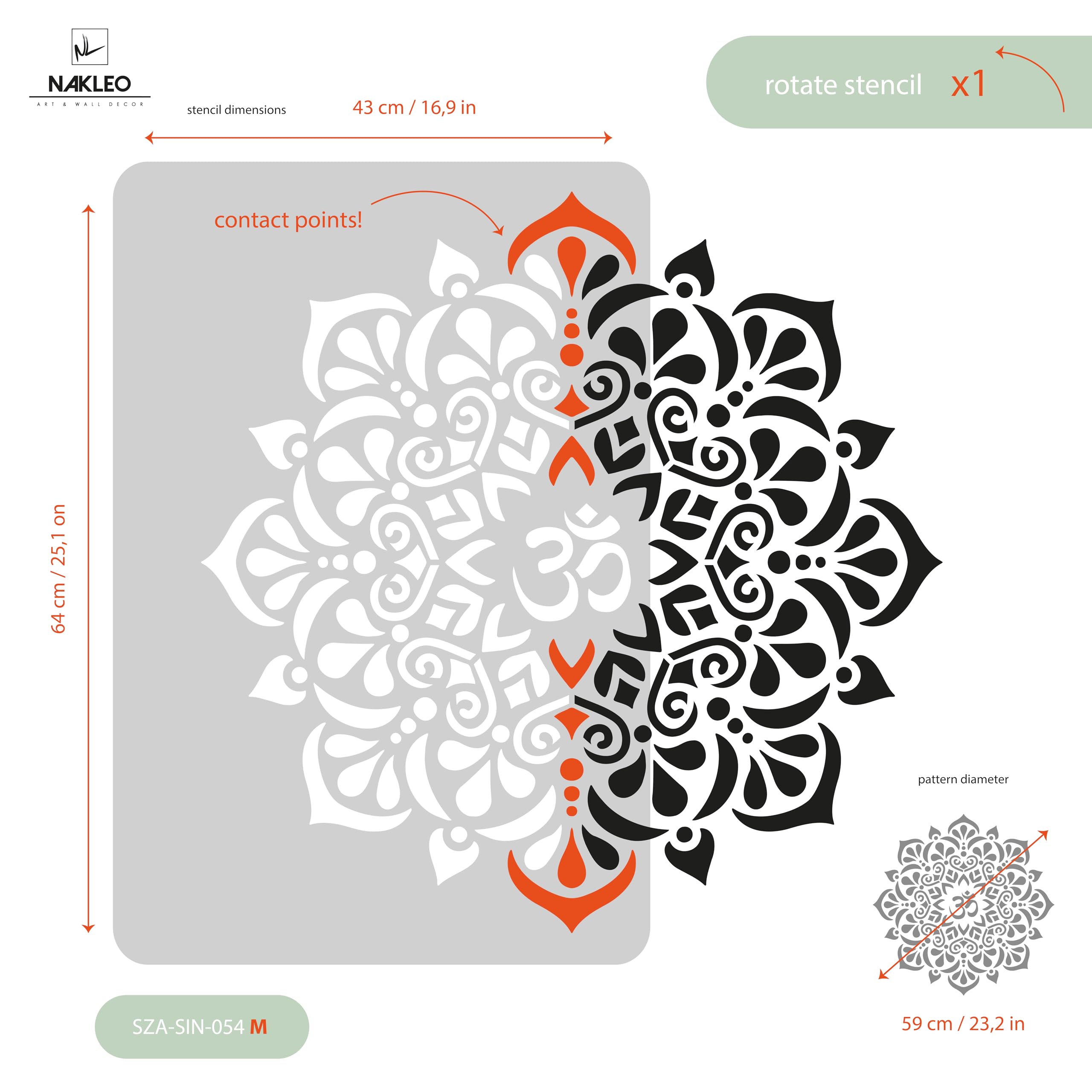 Set Di 16 Stencil Per Ptura A Punti Mandala Per Decorazioni - Foto 9