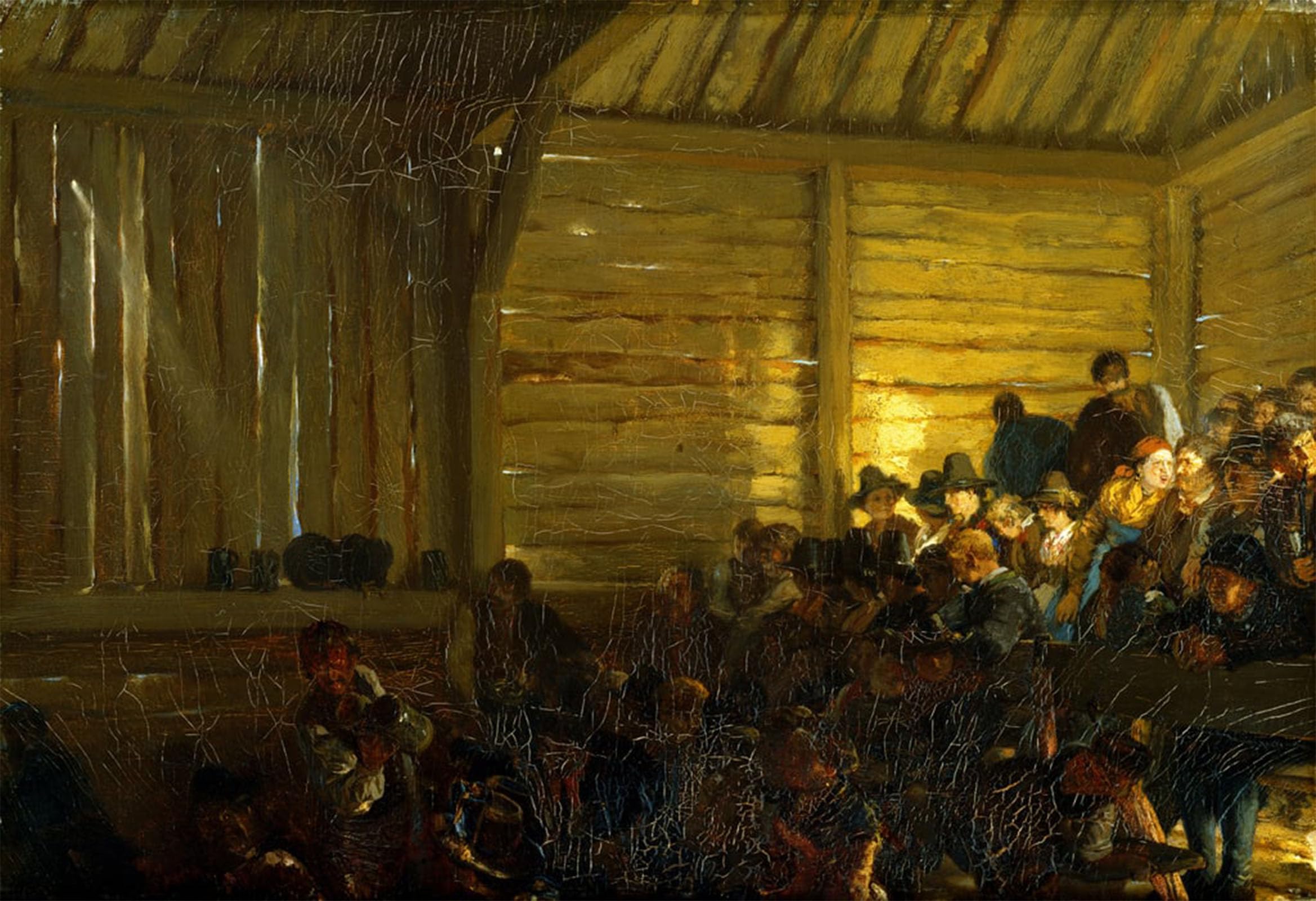 POSTERIIk Famous Print Pop Art Wall Art Graffiti Peasant Theatre in the Tyrol by Adolph Menzel Art Prints for Home Decor 60x90cm