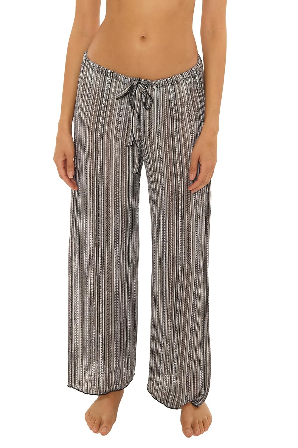 BECCA Seaside Harem Pants Casual High Side Slits Beach Cover Ups for Women