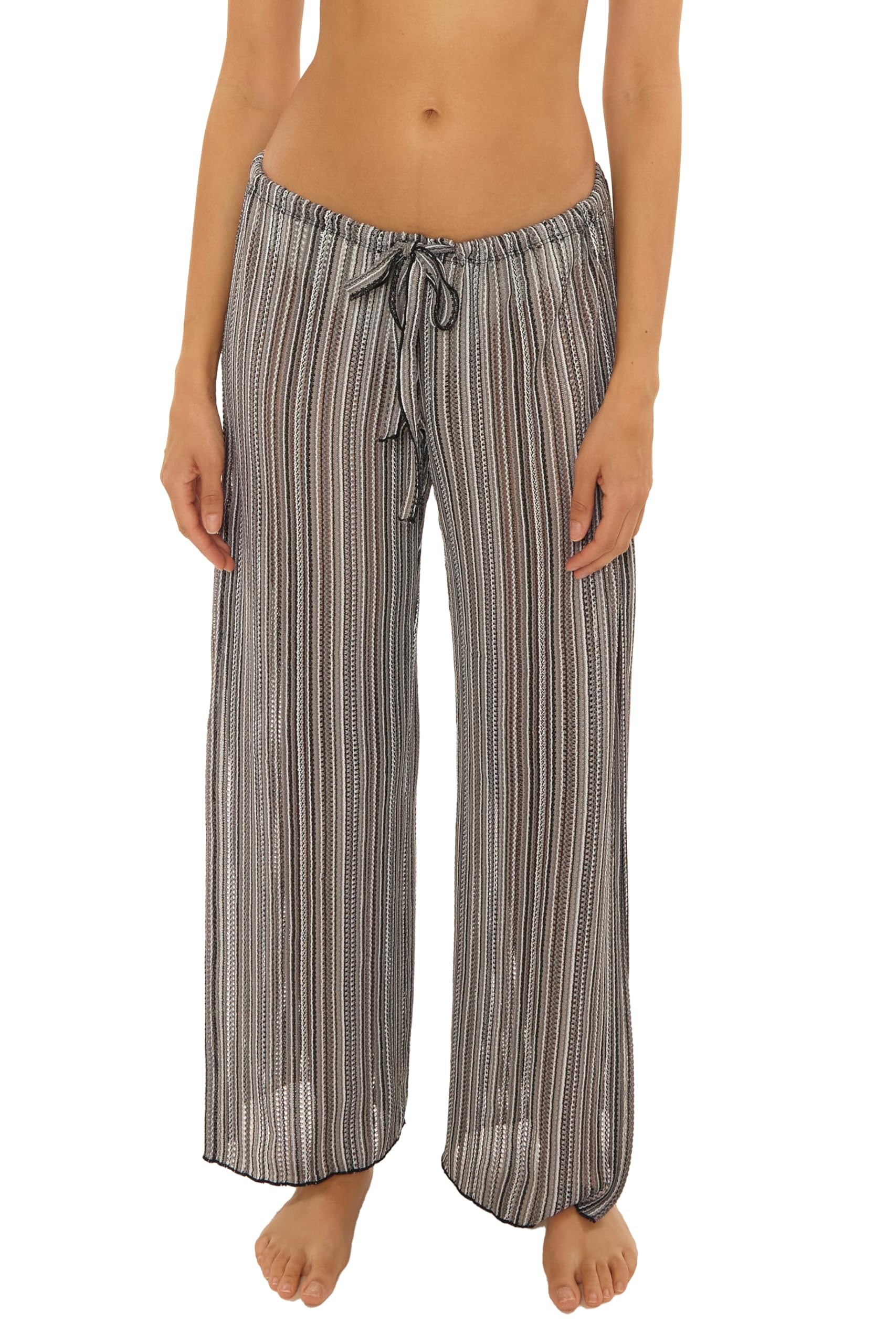 BECCA Seaside Harem Pants Casual High Side Slits Beach Cover Ups for Women
