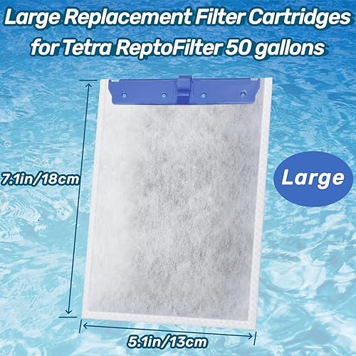 Aquarium Filter Cartridge Compatible with Tetra Whisper Bio-Bag Power Filters, Replacement Filter Cartridges for Tetra ReptoFilter Cartridges Aquariums (6 Packs, Medium)(12 packs,Large)