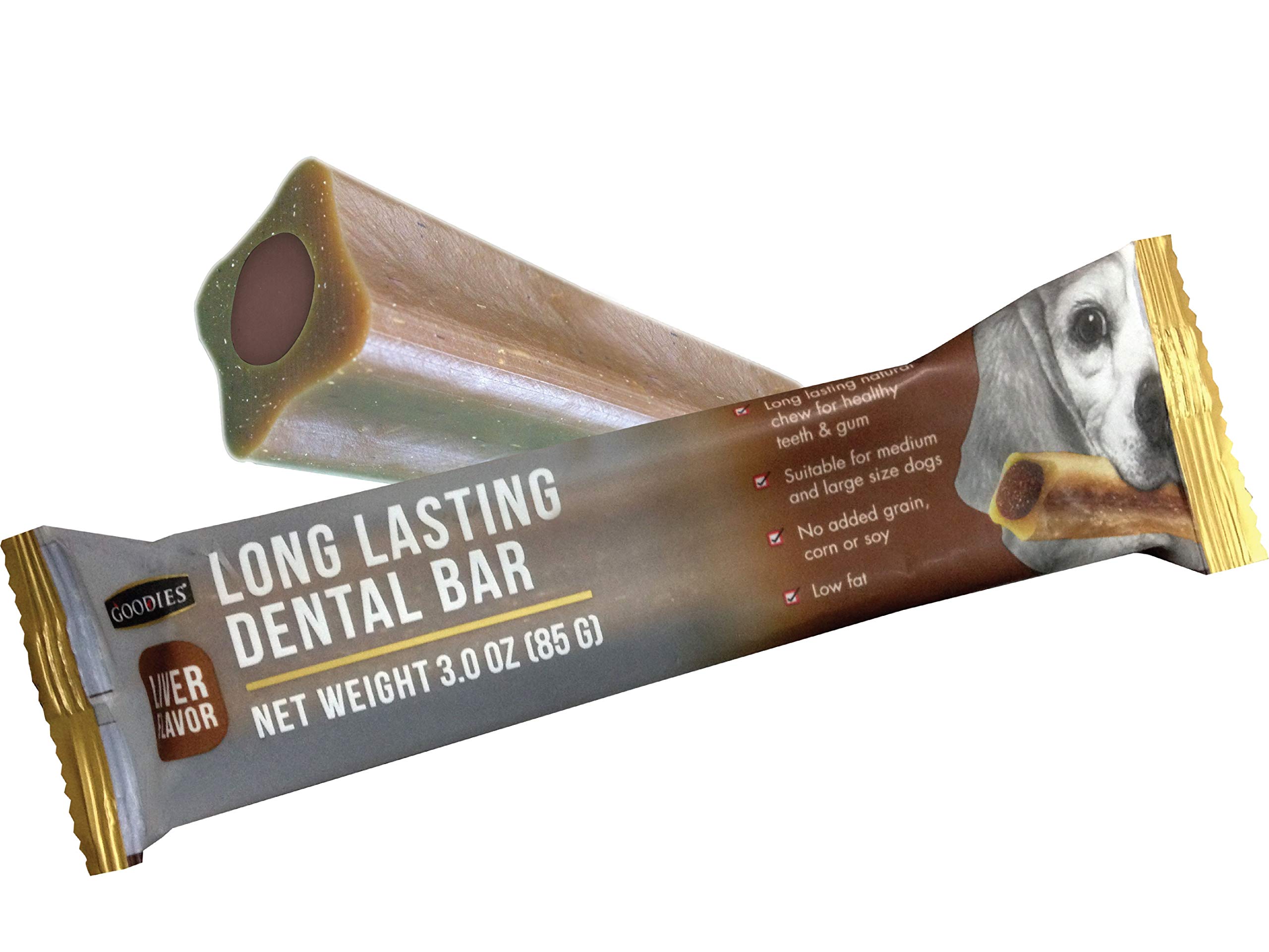 Goodies Dog Treats Long Lasting Dental Bar, Made of Tapioca Starch, Free from Grain, Corn or Soy, Promote Healthy Gums & Teeths, Liver One Piece (18 x 85g) Sold by DogsNCats (B08SM5JD7X) Amazon Price History, Amazon Price Tracker