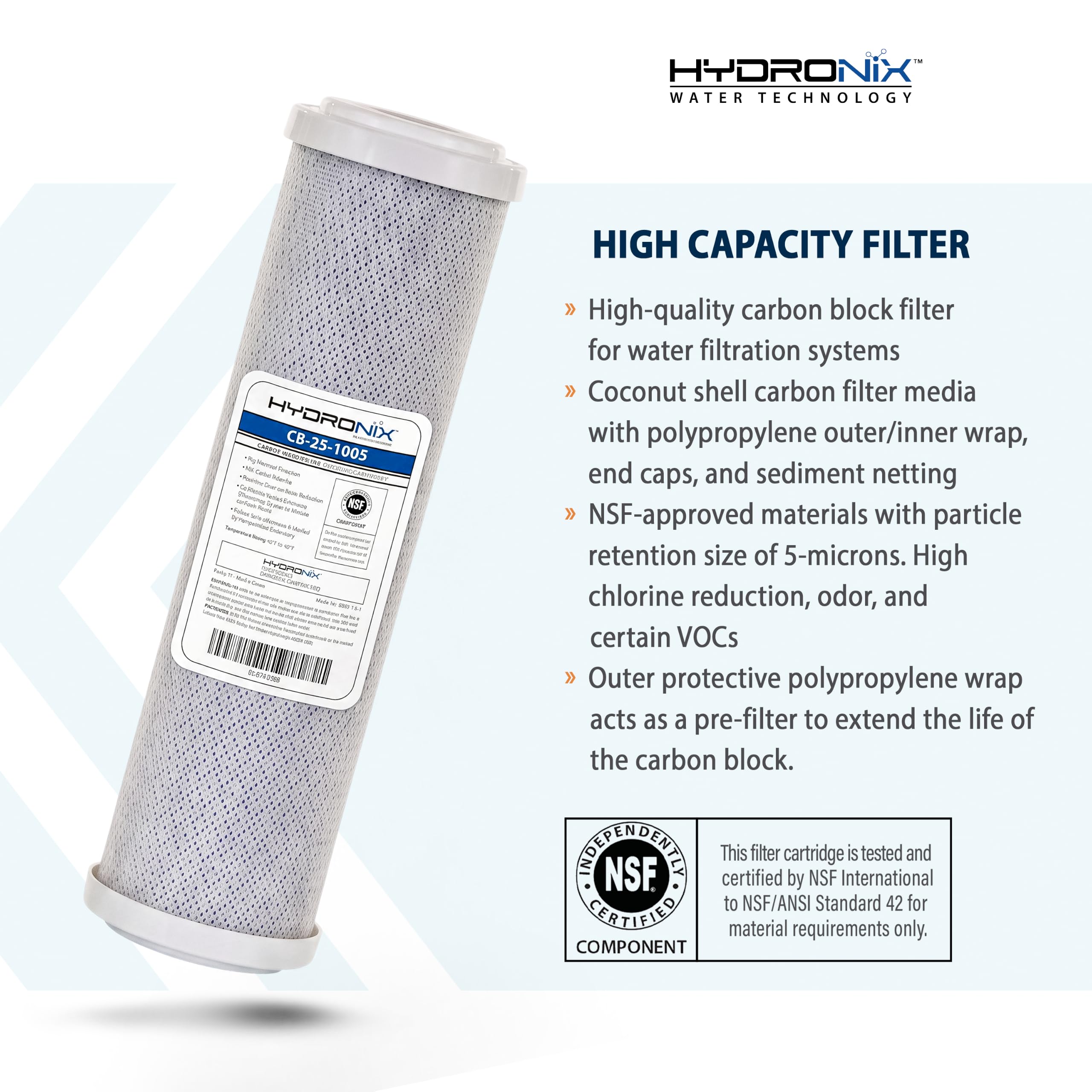 Hydronix Coconut Carbon Filter - Whole House Water -2 Hydronix Coconut Carbon Filter - Whole House Water -2