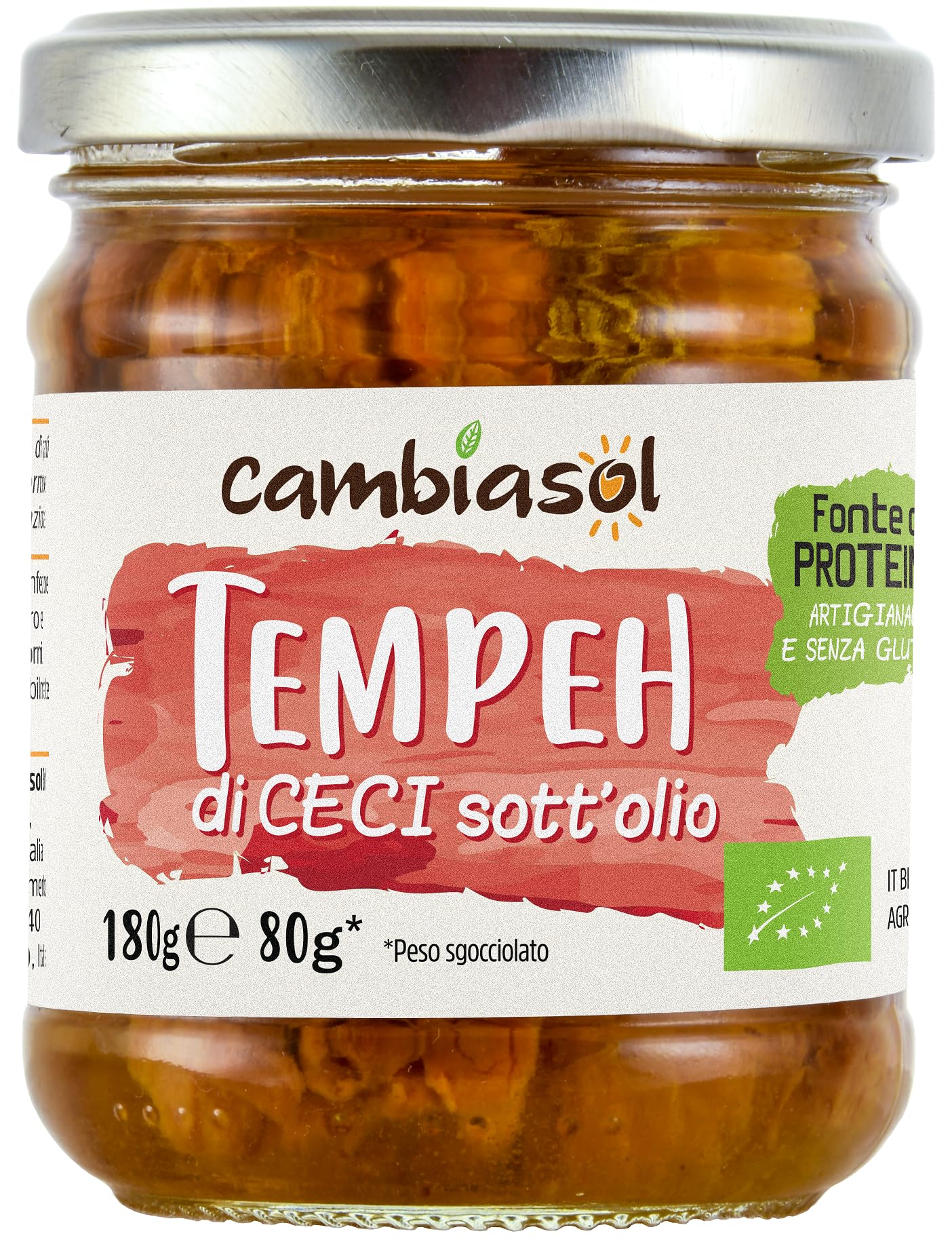 Tempeh de garbanzos en aceite