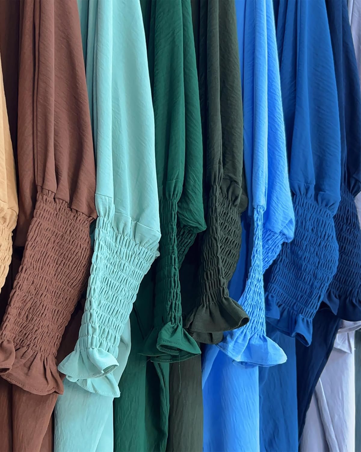 Muslim Prayer Abaya Islamic Women's Khimar Pure Color Hijab Dress Long Sleeve Dubai Kaftan - Image 6