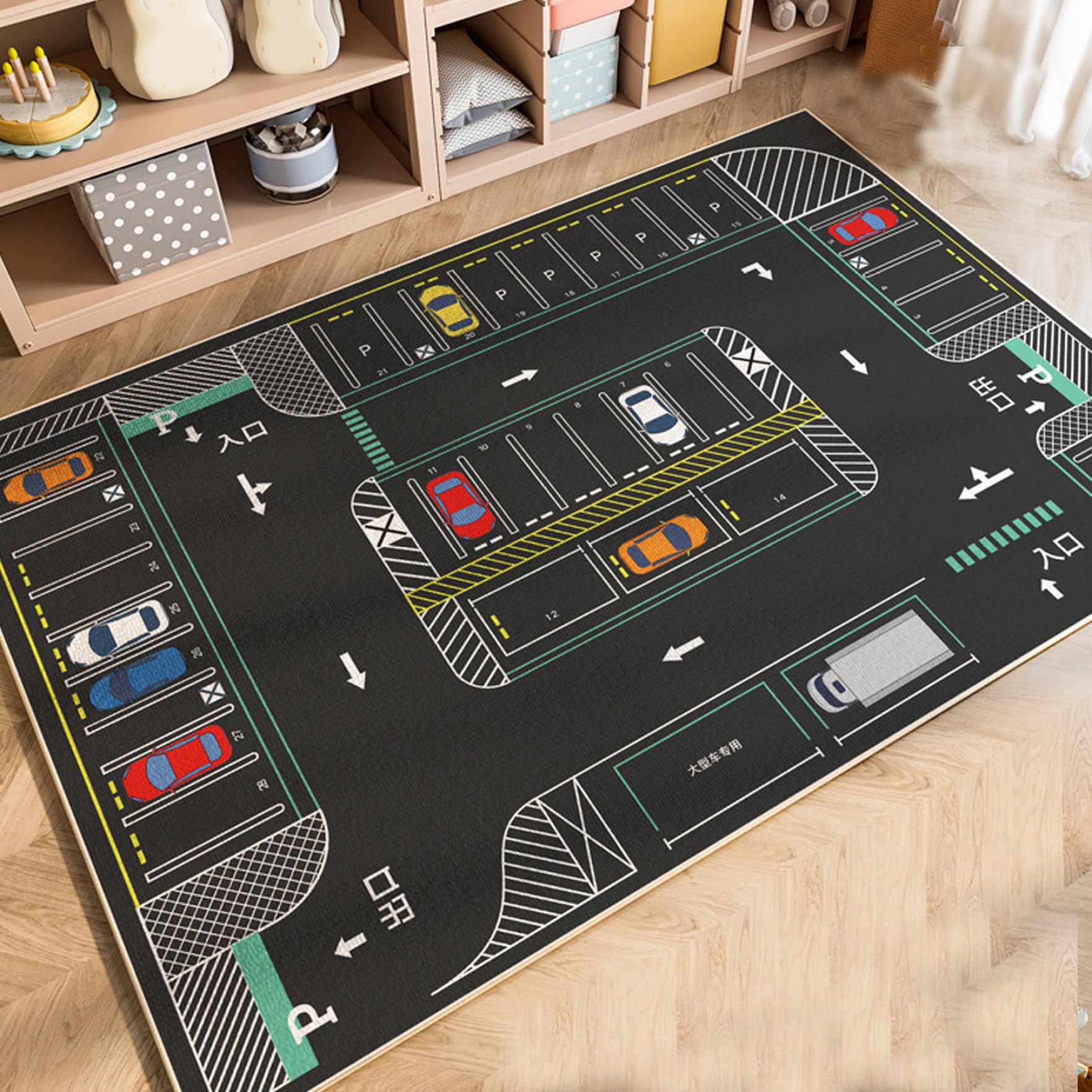 Tapis de jeu pour enfants pour jouer sans glisser sur une route de voiture