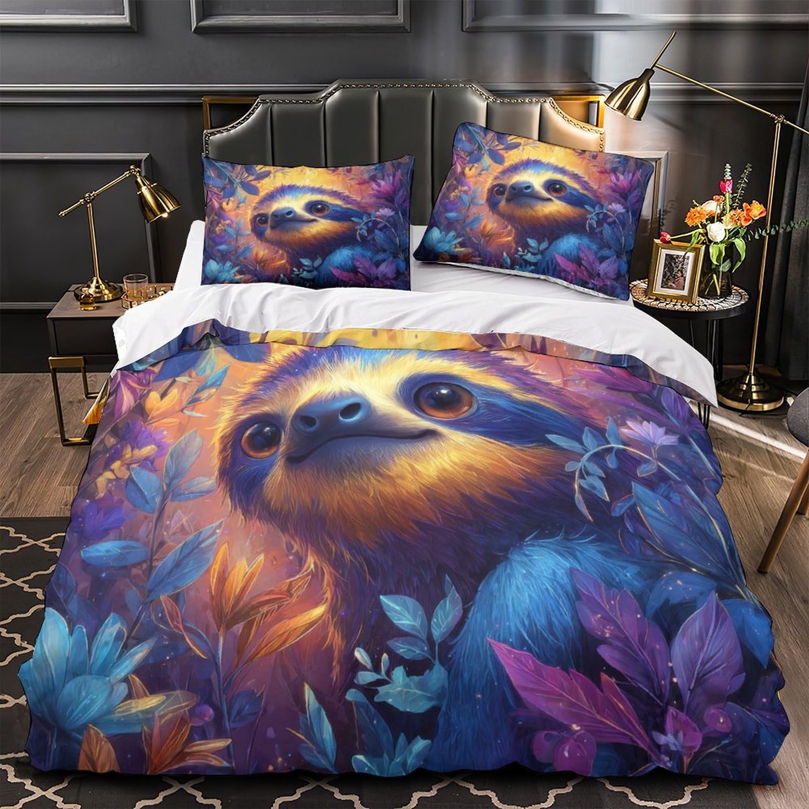 Housse de couette lettres gothiques pour chambre d'ado et homme super king