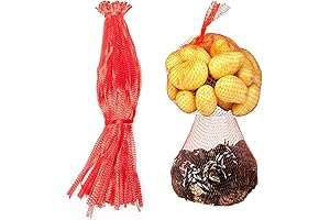 100 Pcs Red Onion Reusable Bags, 24 Inch Mesh Storage Produce Bags...