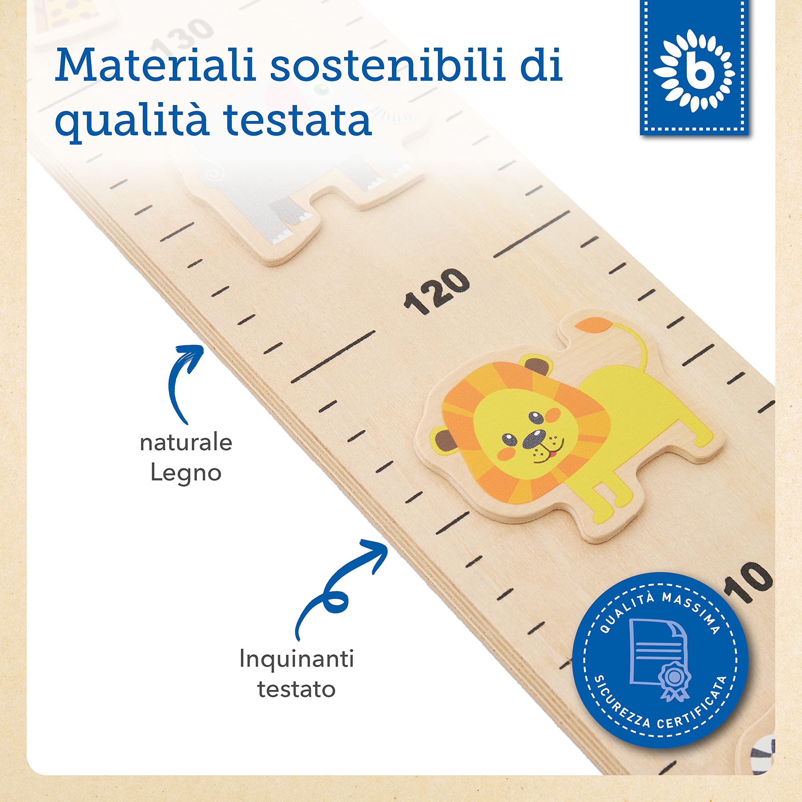 Bieco metro da parete per bambini legno