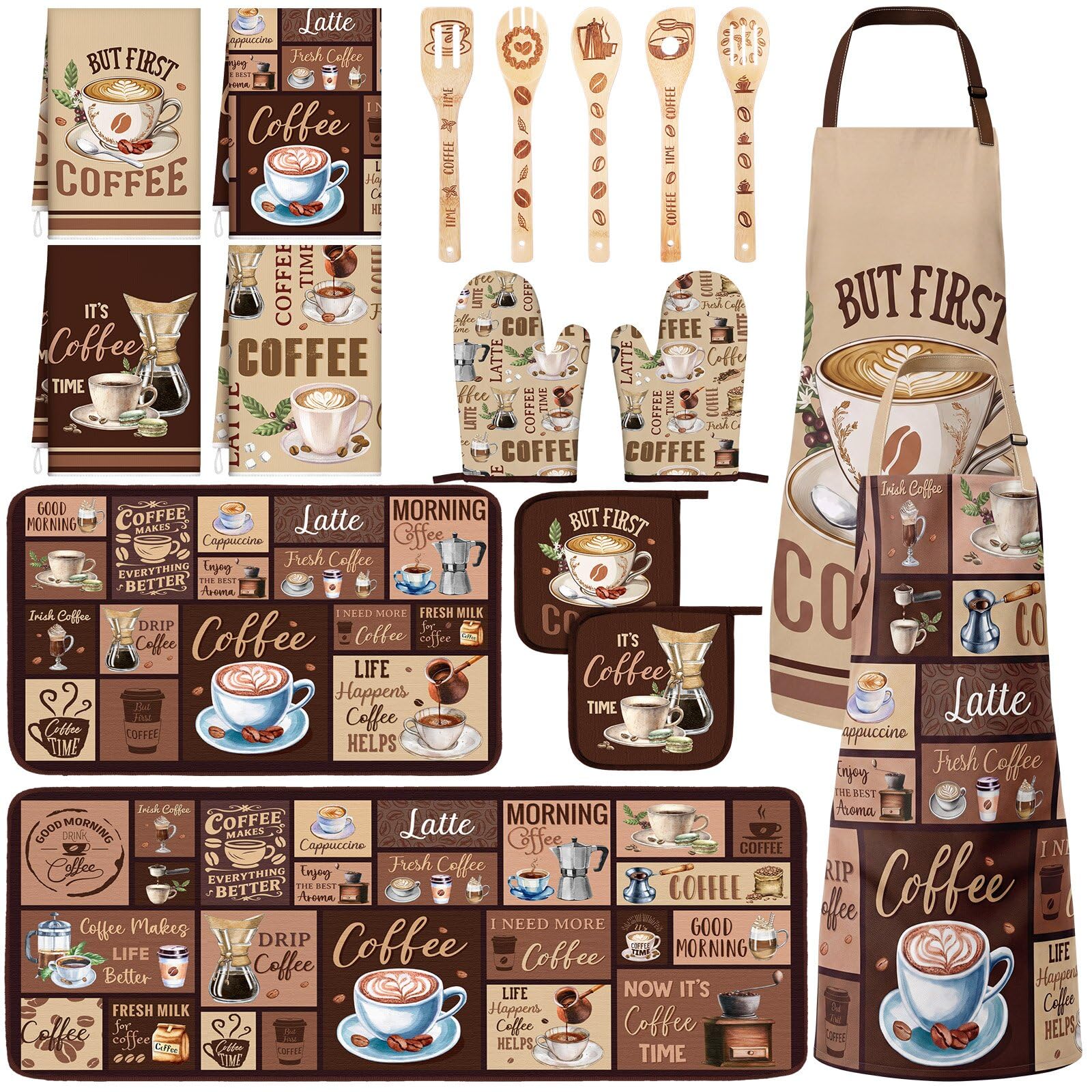 Thanksgiving Kitchen Decor Set - 17 Pcs -9