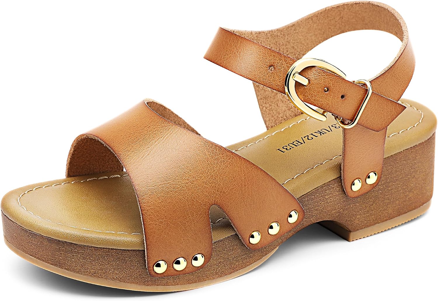 Girls Sandals Wedge Platform Open Toe Sandals Ankle Strap Summer Heels Dress Shoes for Little Big Kid
