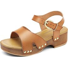 Girls Sandals Wedge Platform Open Toe Sandals Ankle Strap Summer Heels Dress Shoes for Little Big Kid