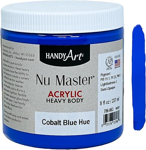 Vista 13 de Handy Art Nu Master - Pintura acrílica de cuerpo pesado, 8 onzas, óxido verde cromado Alizarin Crimson