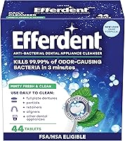 Vista 8 de Efferdent Tabletas limpiadoras de dentaduras – Aparatos dentales, alineadores, protector bucal y pastillas limpiadoras de retenedores, menta fresca