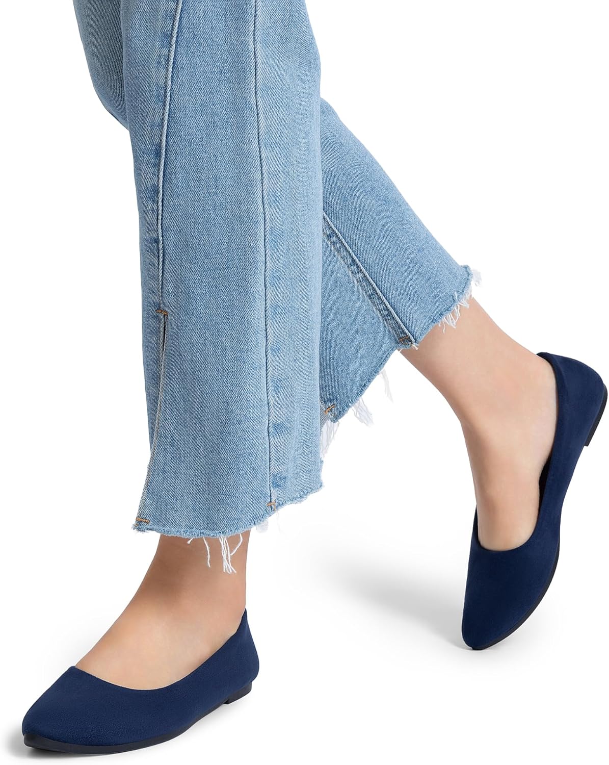 DREAM PAIRS Women's Pointed Toe Flats Comfortable Flexible Cushioned Slip On Business Work Office Casual Suede Ballet Flats Dress Shoes - Image 5