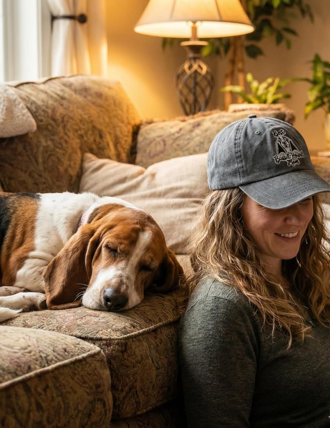 InnoBeta Basset Hound Gifts for Women, Best Basset Hound Mom Hat Gifts for Christmas, Birthday, Adjustable Embroidered Baseball Cap - Image 4