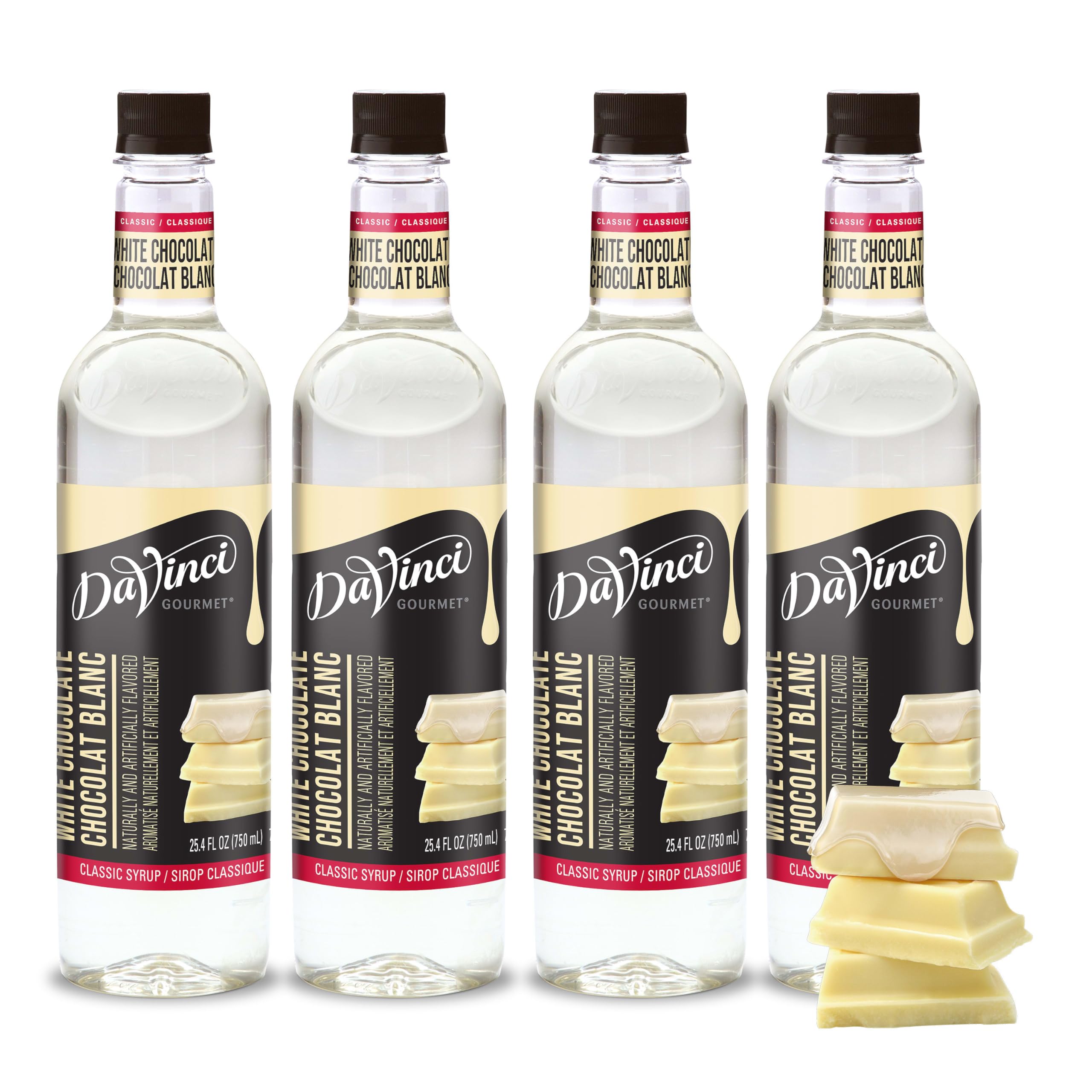 DaVinci GourmetClassic White Chocolate Syrup, 25.4 Fluid Ounces (Pack of 4)