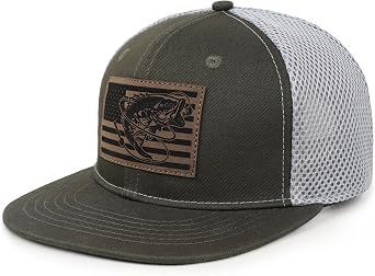 Fishing Gifts for Men - Snapback & Trucker Hats - American Flag Outdoor Fishing Hat