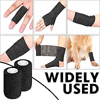 Vista 26 de Treela Paquete de 48 vendajes autoadhesivos a granel, 2 pulgadas x 5 yardas, vendaje cohesivo autoadherente, cinta elástica atlética, cinta