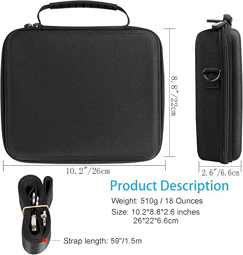 Miniatura 4 de PellKing Funda rígida para GoPro Hero 13/12/11/10/9/8/7/2018/6/5 Blcak/4 Silvery Action Camera, accesorios de transporte bolsa de hombro con correa