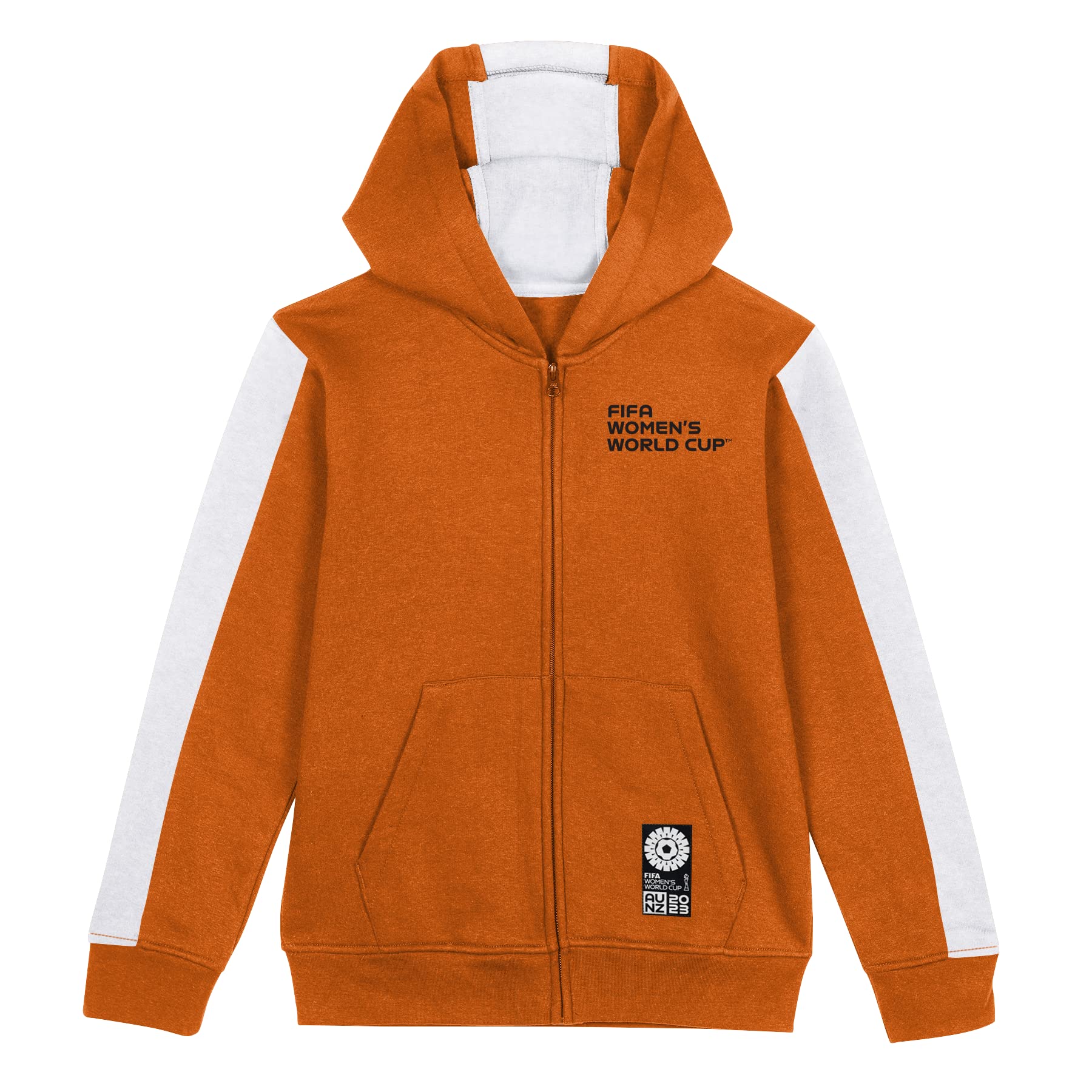 FIFA Official 2023 Women's Football World Cup Youth Team Zipped Hoodie, Netherlands, Orange, 10-12 years