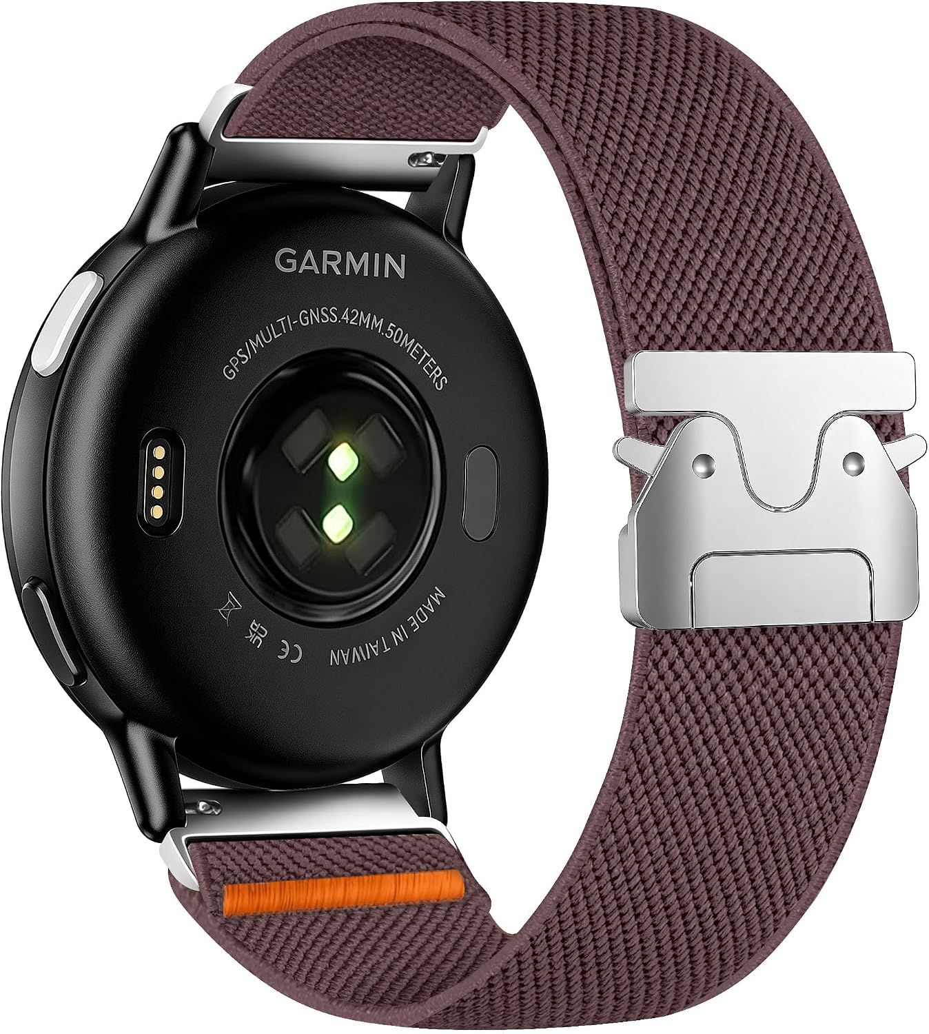 20mm Watch Band Compatible with Garmin Vivoactive 5/6/3, Forerunner 165/55/245/645 Music, Adjustable Parachute Buckle Stretchy Nylon Strap for Samsung Galaxy Watch 7 6 5 4 Women Men