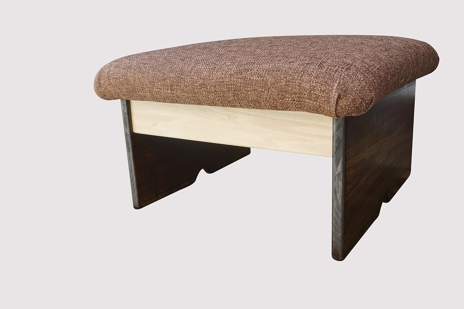 Padded Foot Stool Bedroom, 10" Tall (Made in The USA) (Brown)