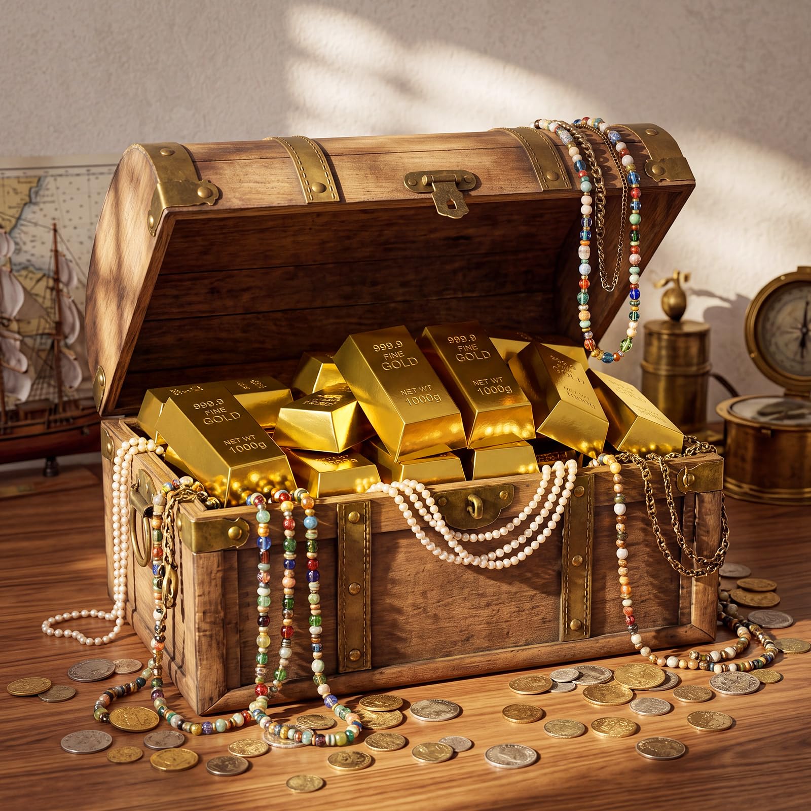 Honoson 200 Stück Goldbarren Geschenkboxen, goldener Ziegel für