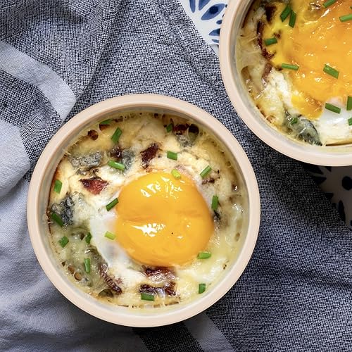 Miniatura 5 de Dootafy Paquete de 6 moldes de silicona para freidora de aire, sartén para huevos individuales para microondas, moldes para huevos y microondas,