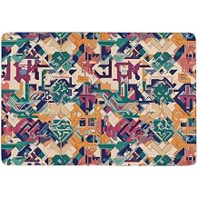 Non Slip 3x5 Terracotta Rug, Boho Washable Vintage Area Carpet for Living Room Bedroom
