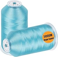 Vista 23 de New brothread - 2 Huge Spools 5000M Each Polyester Embroidery Machine Thread 40WT for Commercial and Domestic Machines - White