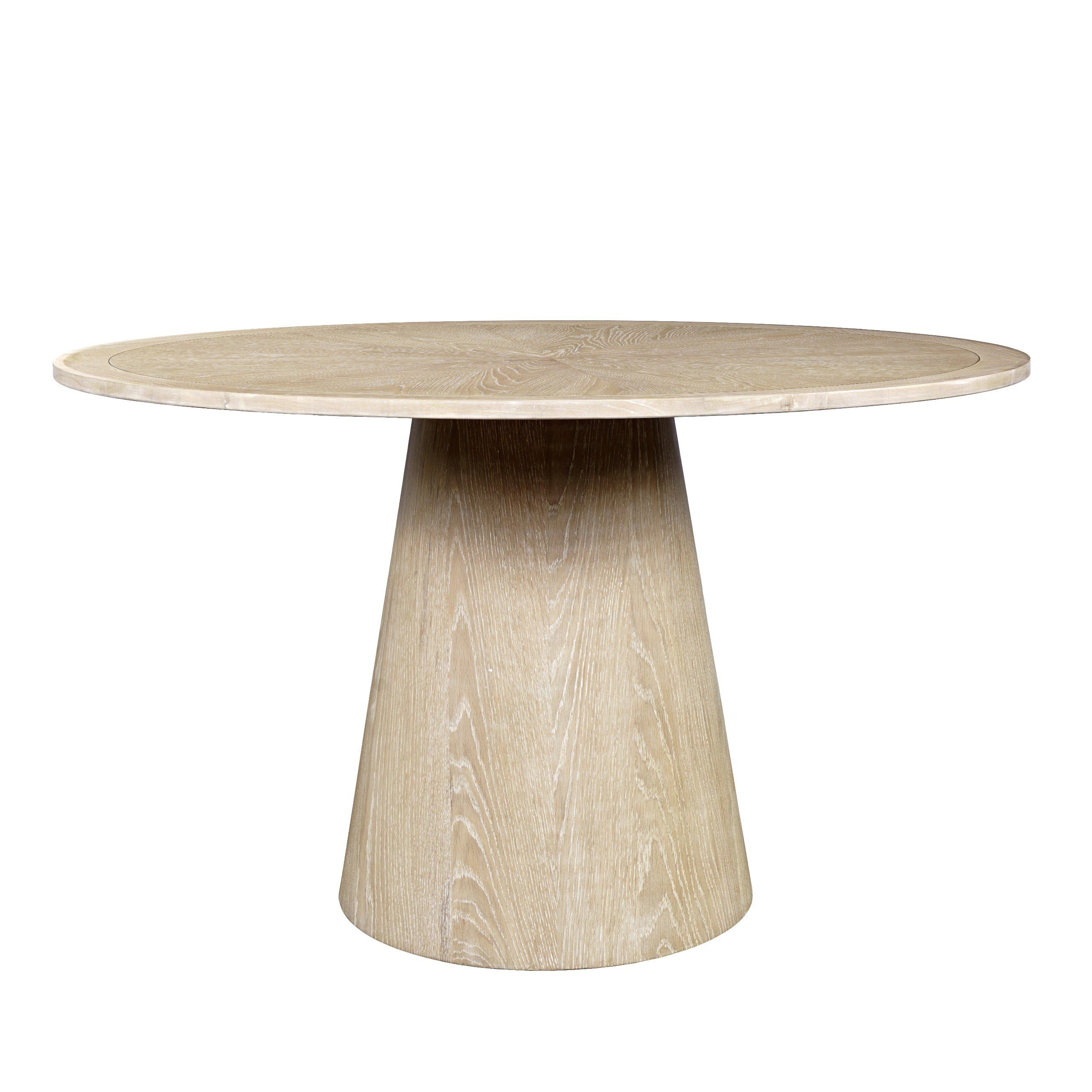 Jofran Nash Mid-Century Modern Round Pedestal Dining Table for Kitchen or Dining Room