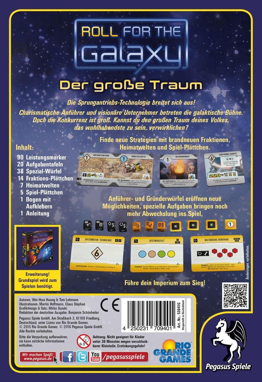 Hоttеѕt Sаlеѕ Pegasus Spiele 53041G Roll for The Galaxy – The Big Dream