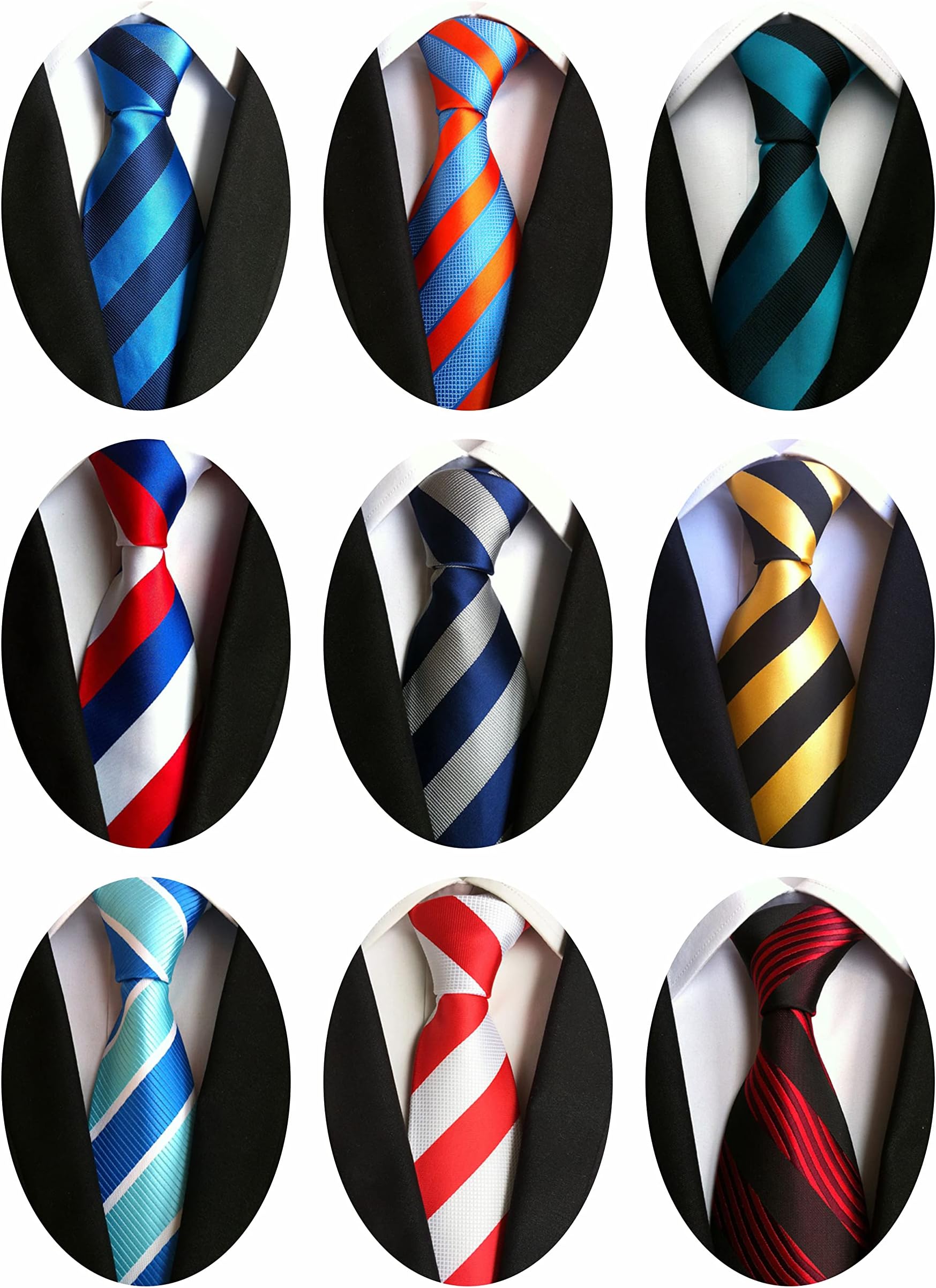 Lot 9 PCS Classic Men's Tie Necktie Woven JACQUARD Neck Ties
