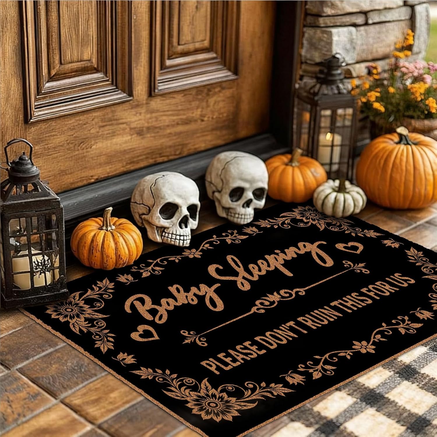 Baby Sleeping Please Don't Ruin This for Us Doormat, 17x30 Inch, Funny Front Door Welcome Mat, Cute Coir Door Mat, Beautiful Color and Sizing for Outdoor and Indoor uses