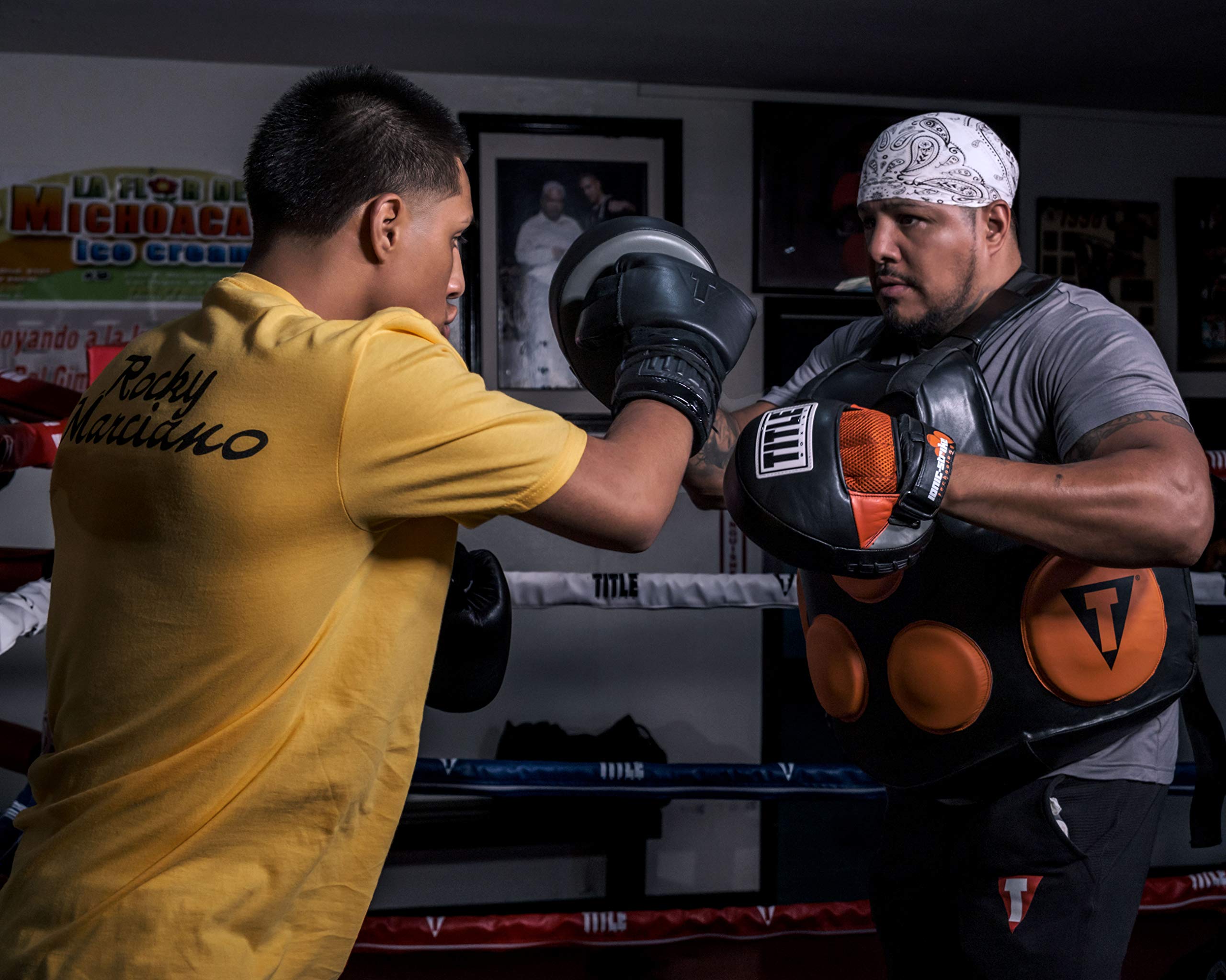 Amazon.com : TITLE Boxing Ionic Strike Punch Mitts, Grey/Orange