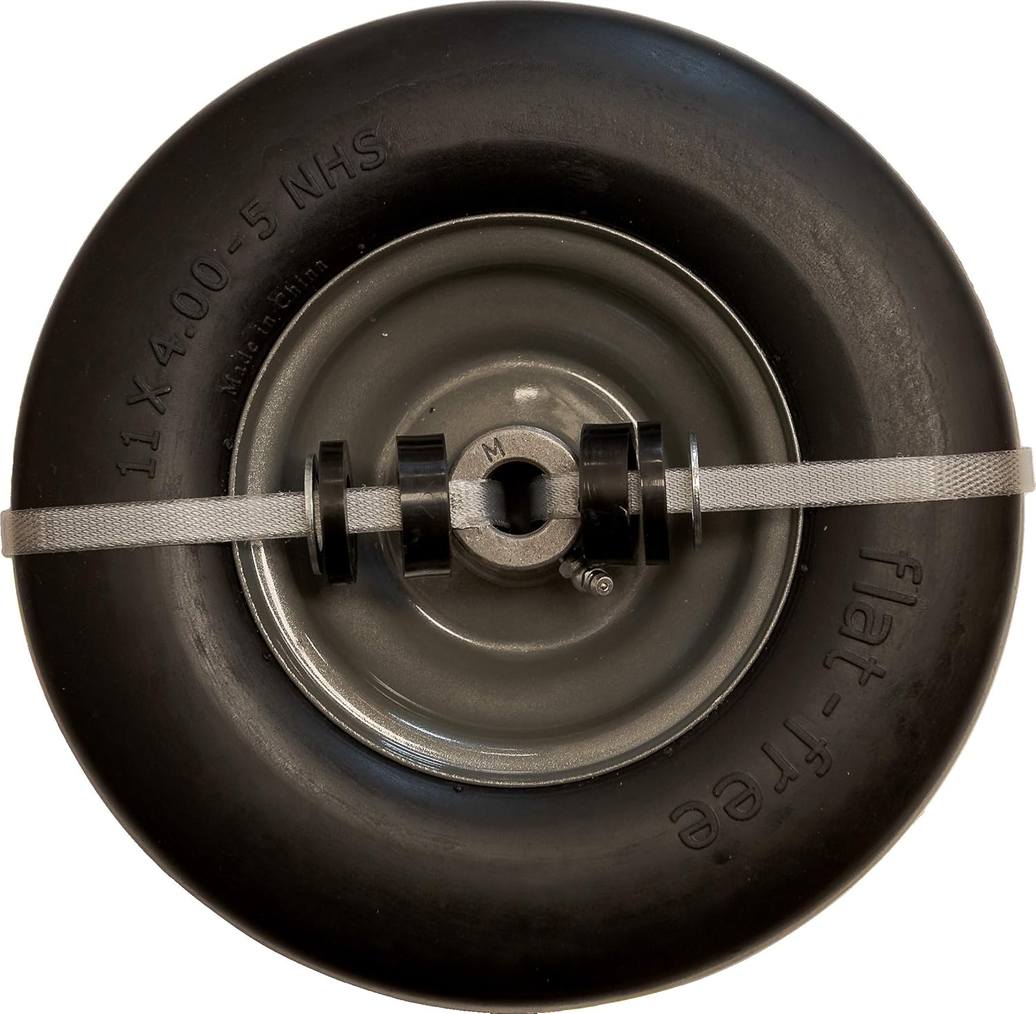 HI-RUN 11X4.00-5 Flat-Free PU Tire/Wheel Assembly with Universal Bushing Kits