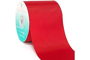 Grosgrain 3-Inch Red Ribbon: Embellish Your Creations Exuberantly