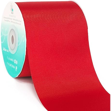 Grosgrain 3-Inch Red Ribbon: Embellish Your Creations Exuberantly