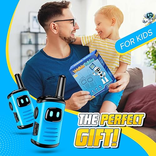 Miniatura 5 de Walkie Talkies de juguete para niños comedyfun Mini Robots, Walkies Talkies, paquete de 2 juguetes para niños de 3, 4, 5, 6 a 8 años, para acampar