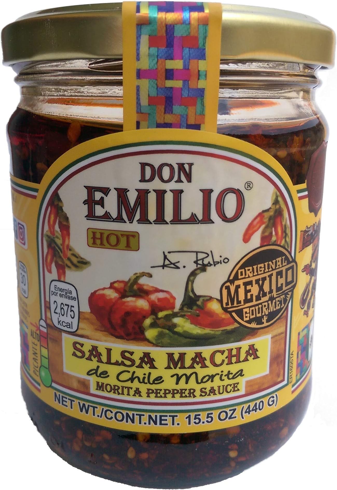 Salsas Machas Don Emilio 15 oz Chile Morita made in Mexico