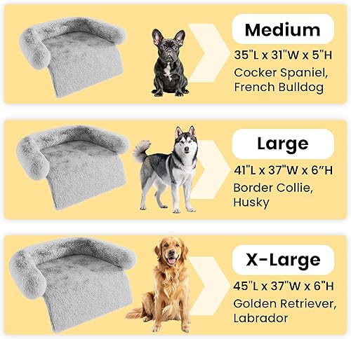 Miniatura 8 de Codi Cama grande calmante para perros, tapete protector antiansiedad para perros XL, 45 x 37 x 6 pulgadas, lavable a máquina, esponjosa y acogedora