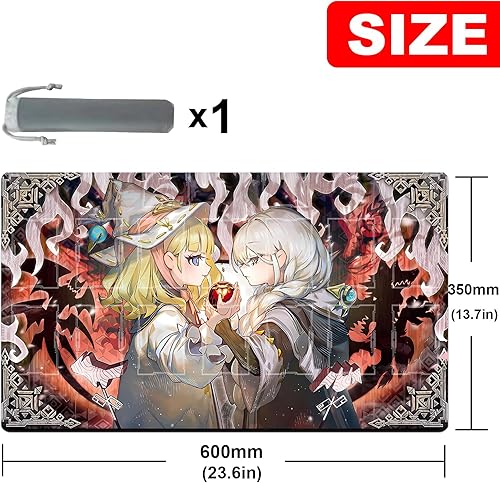 Vista 35 de ygo playmat - Alfombrilla para competición de videojuegos, carpeta de tarjetas de 23.6 x 13.7 pulgadas Vencer el alma 1,Azamina Hamartia,Acceso a