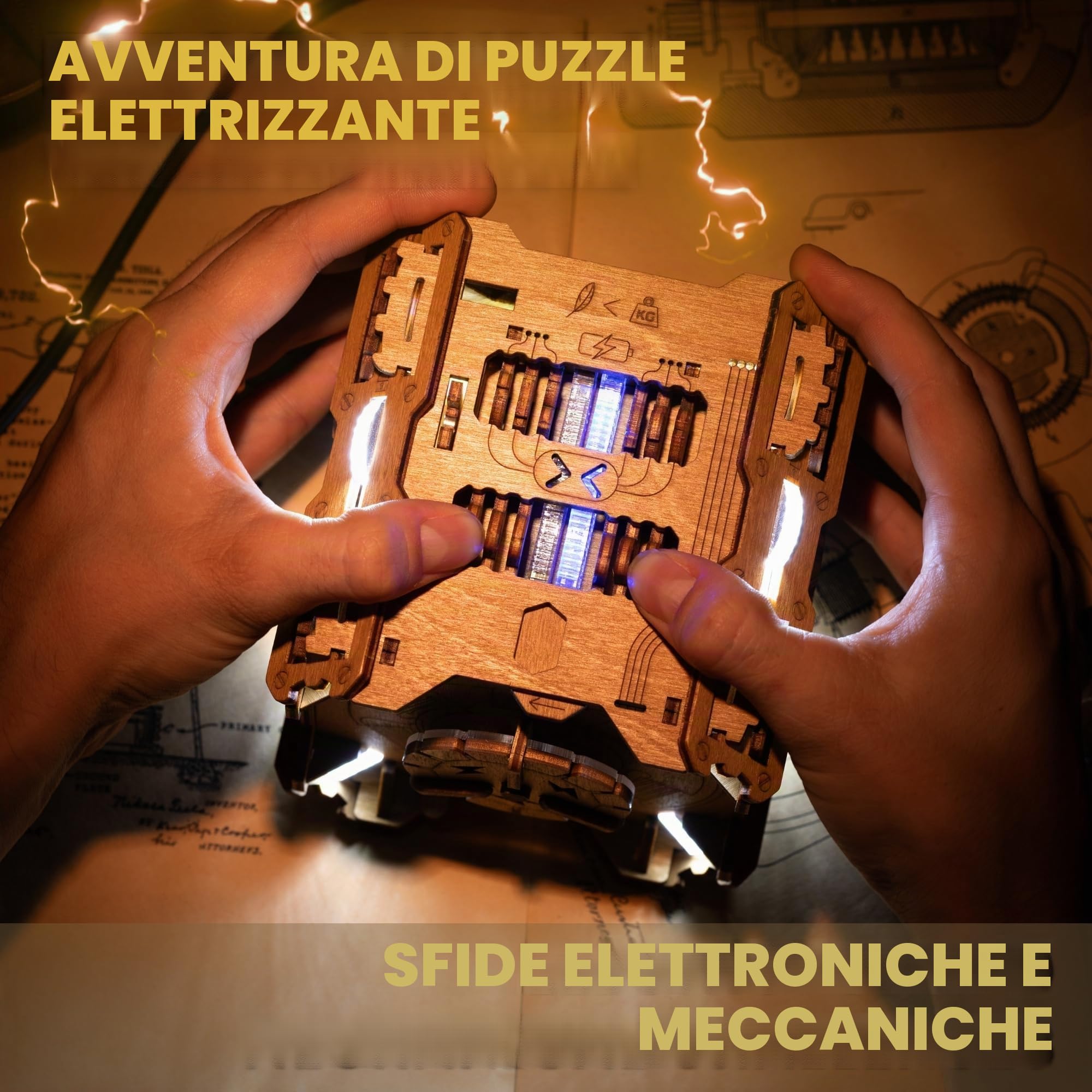 PUZZLE POTATO Tesla Puzzle Box – Escape Room gioco con puzzle elettronico – scatola puzzle – gioco di aglio per adulti – scatola regalo