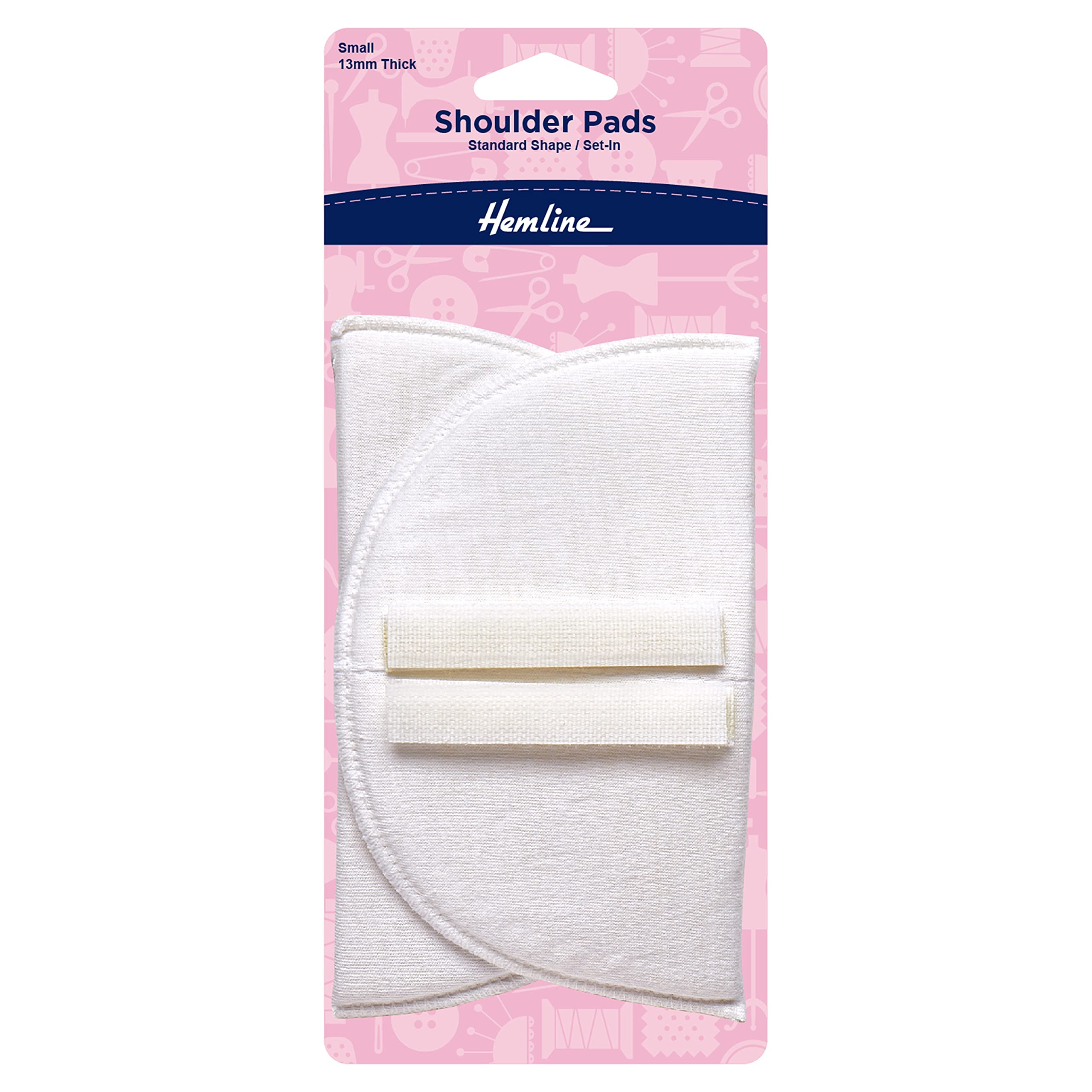 Minerva Covered Foam Set In Shoulder Pads White Cotton/Iron Hemline H902.s