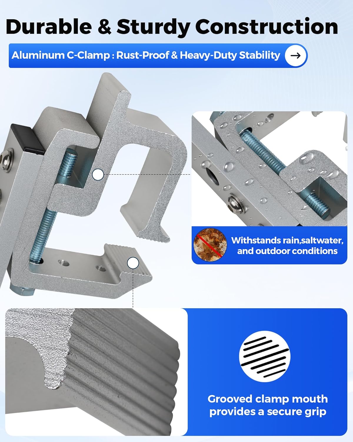 Aluminum Fishing Rod Holder for Truck Bed Holds 4 Fishing Rods, Truck Bed Fishing Rod Holder for Pickup
