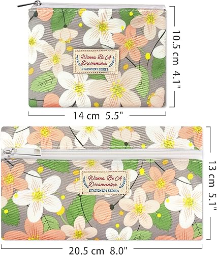 Miniatura 2 de qianshan Estuche para lápices de gran capacidad, suave estético, multifuncional, con organizador de cremallera pequeña, juego de papelería