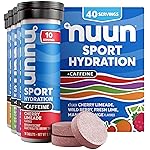 Nuun Sport Electrolyte Tablets with Caffeine from Green Tea Extract, Magnesium, Calcium, Potassium, Chloride & Sodium, Gluten Free & Vegan, Mixed Flavors, 4 Pack (40 Servings Total)
