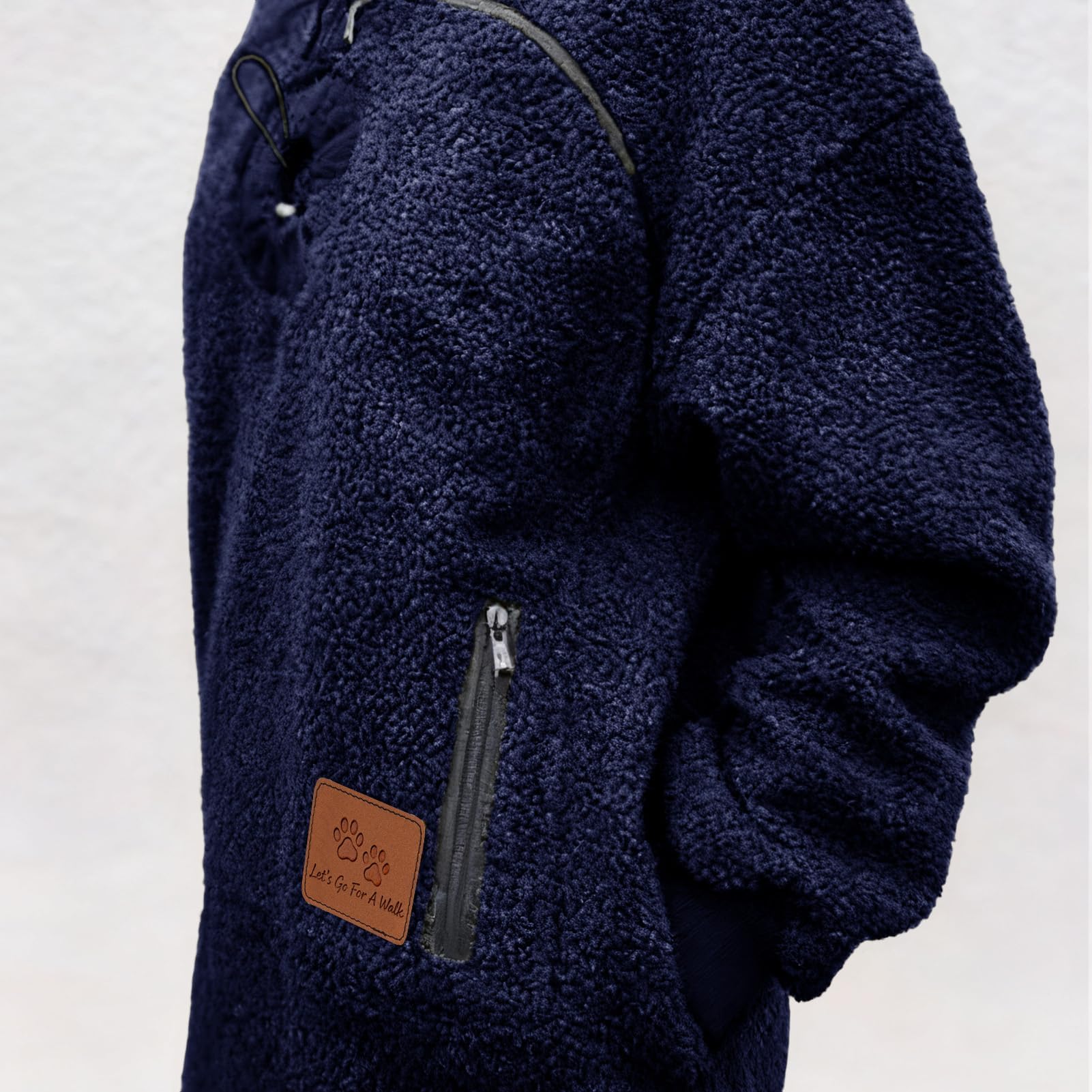 Generico Felpa con Cappuccio for Marsupio for Cani E Gatti con Cerniera, Tasca A Marsupio, Felpa con Cappuccio for Trasportino for Animali, Felpe Calde E Sciolte(Navy Blue,XX-Large)